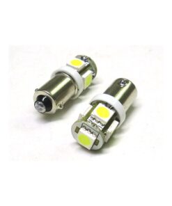 Lampada Led BA9s T4W 5 Smd Piedi Dritti Simmetrico Luci Lettura Abitacolo 12V