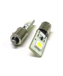 Lampada Led Canbus BAX9S H6W 2 Smd No Errore Piedi Storti 12V Luci Posizione Con Resistenza