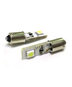 Lampada Led Canbus BAX9S H6W 2 Smd No Errore Piedi Storti 12V Luci Posizione Con Resistenza