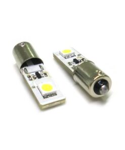 Lampada Led Canbus BAX9S H6W 2 Smd No Errore Piedi Storti 12V Luci Posizione Con Resistenza
