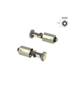 Lampadina Led Canbus T4W BA9S Piedi Dritti 15 Smd 4014 Bianco No Errore Check Luci 12V Senza Polarita