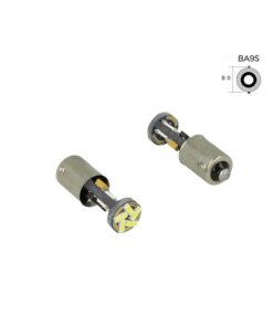 Lampadina Led Canbus T4W BA9S Piedi Dritti 15 Smd 4014 Bianco No Errore Check Luci 12V Senza Polarita