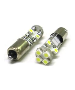 Lampada Led Canbus BAX9S H6W 8 Smd No Errore Piedi Storti 12V Luci Posizione Con Resistenza