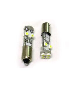 Lampada Led Canbus BAX9S H6W 8 Smd No Errore Piedi Storti 12V Luci Posizione Con Resistenza