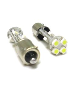 Lampada Led Canbus BAX9S H6W 8 Smd No Errore Piedi Storti 12V Luci Posizione Con Resistenza