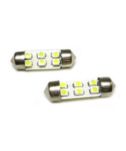 Lampada Led Siluro T11 C5W 31mm 6 Smd Bianco Ghiaccio 12V Luci Targa