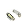 24V Lampada LED Siluro Canbus T11 C5W 36mm 3 SMD 5050 Giallo Arancione con Dissipatore Alluminio per Camion Bus Barca