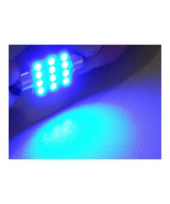 Lampada Led Siluro T11 C5W 37mm 12 Smd Colore Blue 12V Luci Targa e Lettura