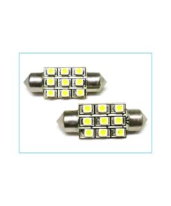 Lampada Led Siluro T11 C5W 39mm 9 Smd Bianco Freddo 12V Luci Targa
