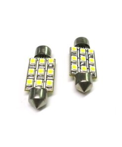 Alternative view of Lampada Led Siluro T11 C5W 39mm 9 Smd Bianco Freddo 12V Luci Targa