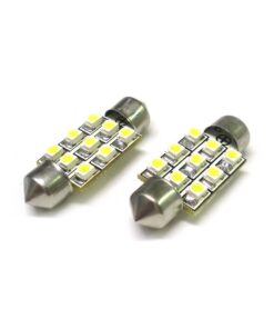 Lampada Led Siluro T11 C5W 39mm 9 Smd Bianco Freddo 12V Luci Targa