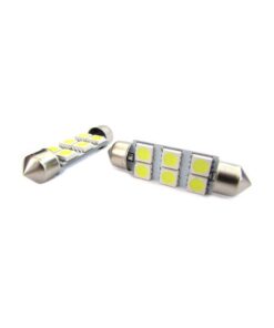 Lampada Led Siluro T11 C5W 41mm 6 Smd 5050 Bianco Ghiaccio 12V Luci Targa