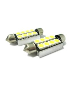 Lampadina Led Siluro Canbus T11 C5W 42mm 8 SMD 5050 12V Luci Targa Con Dissipatore