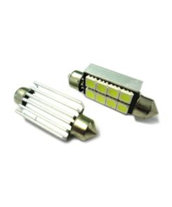 Lampadina Led Siluro Canbus T11 C5W 42mm 8 SMD 5050 12V Luci Targa Con Dissipatore