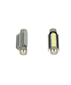 Alternative view of 24V Lampada LED Siluro Canbus T11 C5W 42mm 4 SMD 5050 Blu con Dissipatore Alluminio per Camion Bus Barca