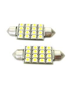 Lampada Led Siluro Canbus No Errore T11 C5W 43mm 16 SMD Luci Targa Abitacolo 12V Bianco