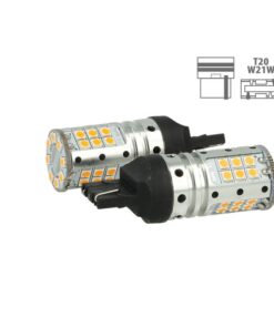 Alternative view of Lampada Led T20 W21W WY21W 7440 Canbus 12V 25W Reale Arancione Per Frecce No Errore 32 Smd 3030