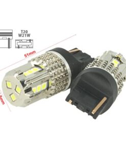 Lampada Led 7740 T20 W21W 12V 45W No Polarita Bianco Super Potente Lancia Ypsilon Iveco Daily VW Touran Audi Q3