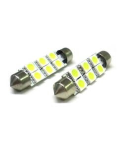Alternative view of Lampada Led Siluro T11 C5W 46mm 6 Smd 5050 Bianco Ghiaccio 12V Luci Targa