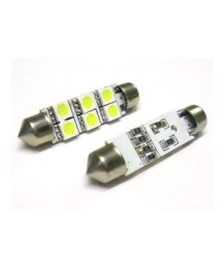 Lampada Led Siluro T11 C5W 46mm 6 Smd 5050 Bianco Ghiaccio 12V Luci Targa