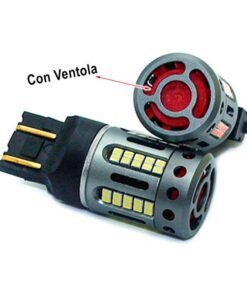 Lampada Led 7443 CK T20 W21/5W 100% Canbus 12V 21/5W Effettiva Bianco 6000K Con Ventola In Testa