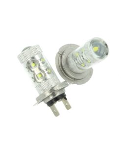 Lampada Led H7 PX26d 30W 12V Per Fendinebbia Super Potente e Bianco Xenon 6 Smd Cree Da 5W