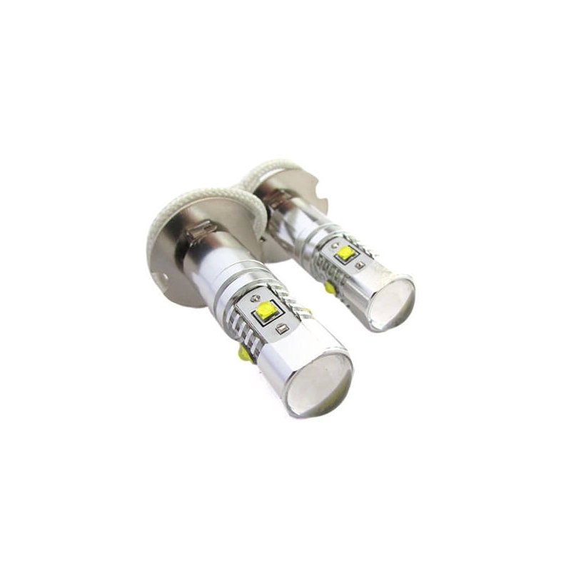 Lampada Led H3 PK22s 30W 12V Con 6 Led Cree Da 5W Super Potente e Bianco Per Fendinebbia - immagine 2