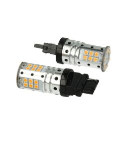Lampada Led 3156 T25 P27W W2.5x16d Canbus 12V 25W Reale Arancione Per Frecce Auto Americano No Errore