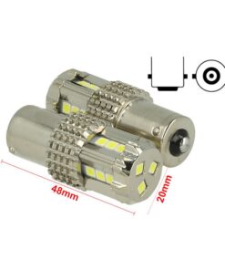 Lampada Led BA15S 1156 P21W 12V 45W Canbus Luci Diurne Audi Q7 A3 A6 Fiat 500X Renault Megane 3