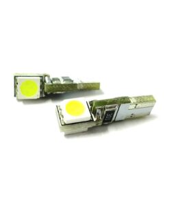 Lampadina Led T5 Canbus W1,2W 2 Smd 5050 Luci Cruscotto e Strumentazione 12V Bianco