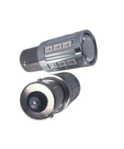 Lampada Led BAW15s PR21W Rosso 12V 24V 21W Compatibile Osram 7508LDR 21 Smd 5730 Con Lente Ingrandimento