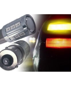 Lampada Led BAW15s PR21W Rosso 12V 24V 21W Compatibile Osram 7508LDR 21 Smd 5730 Con Lente Ingrandimento