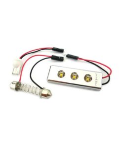Alternative view of Pannello Led Per Luci Plafoniera Abitacolo Cortesia Auto 3 Smd PCB Osram Bianco 12V T10 e Siluro