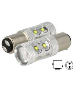 Lampada Led BAY15D 1157 P21/5W 50W 12V 24V Bianco Luce Diurne Peugeot RCZ