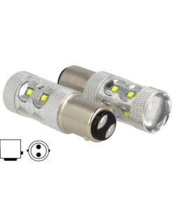 Lampada Led BAY15D 1157 P21/5W 50W 12V 24V Bianco Luce Diurne Peugeot RCZ