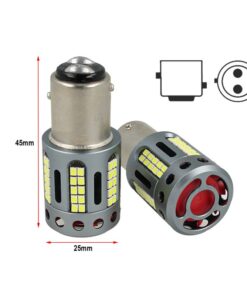 Lampada Led BAY15D 1157 100% Canbus 12V 21/5W Effettiva Bianco 6000K Con Ventola In Testa
