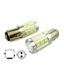 Lampada Led BAY15D 1157 P21/5W 12V 24V 21 Smd 5730 Colore Rosso Luci Posizione Stop Auto Camion Super Luminoso