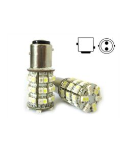 Lampada Led BAY15D 1157 P21/5W 60 Smd Bi Color Bianco Arancione Luce Freccia