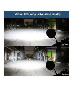 Lampada Led H4 Moto 12V 20W IP65 Bianco 6000K 2000/2000LM 360 Gradi Canbus Slim Con Ventola In Testa