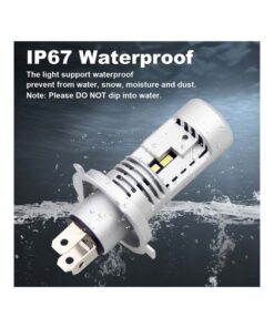 Lampada Led H4 Moto 12V 20W IP65 Bianco 6000K 2000/2000LM 360 Gradi Canbus Slim Con Ventola In Testa