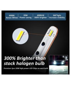 Lampada Led 881 12V 20W Fendinebbia IP65 Bianco 6000K 2000LM 360 Gradi Canbus Slim