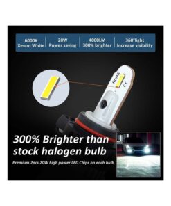 Lampada Led 2504 PSX24W PG20/7 12276 C1 12V 20W Fendinebbia IP65 Bianco 6000K 2000LM 360 Gradi Canbus Slim