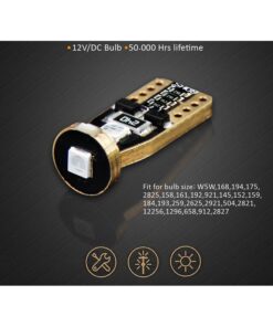 Alternative view of 10 Lampada Led T10 W5W Canbus 12V 3 SMD 3030 Blue + Leva Rimozione Antigraffio