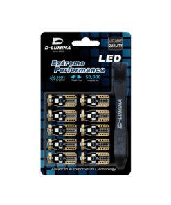 10 Lampada Led T10 W5W Canbus 12V 3 SMD 3030 Green Verde + Leva Rimozione Antigraffio