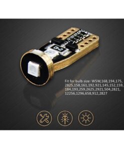 Alternative view of 10 Lampada Led T10 W5W Canbus 12V 3 SMD 3030 Green Verde + Leva Rimozione Antigraffio