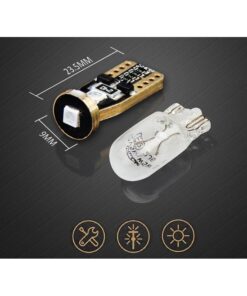 10 Lampada Led T10 W5W Canbus 12V 3 SMD 3030 Green Verde + Leva Rimozione Antigraffio