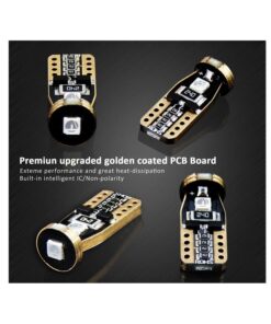 10 Lampada Led T10 W5W Canbus 12V 3 SMD 3030 Green Verde + Leva Rimozione Antigraffio