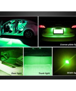 10 Lampada Led T10 W5W Canbus 12V 3 SMD 3030 Green Verde + Leva Rimozione Antigraffio