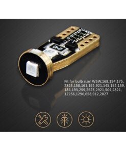 Alternative view of 10 Lampada Led T10 W5W Canbus 12V 3 SMD 3030 Rosso + Leva Rimozione Antigraffio