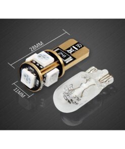 10 Lampada Led T10 W5W Canbus 12V 5 SMD 5050 Blue + Leva Rimozione Antigraffio